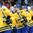 PRAGUE, CZECH REPUBLIC - MAY 11: Sweden's Mattias Sjogren #15, Oliver Ekman-Larsson #23 and teammates shake hands with members of Team France after a 4-2 preliminary round win at the 2015 IIHF Ice Hockey World Championship. (Photo by Andre Ringuette/HHOF-IIHF Images)

